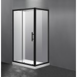Shower Glass Eddy Series Sliding Door Black 1200x1900MM